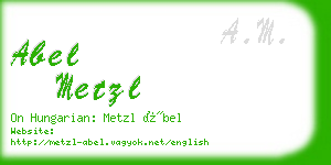 abel metzl business card